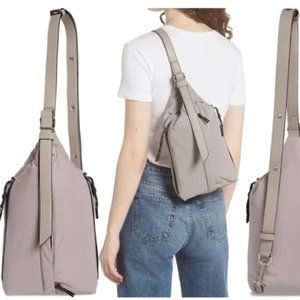 Rag & Bone Revival Sling Grey Puffer Bag Recycled Materials Vegan Leather